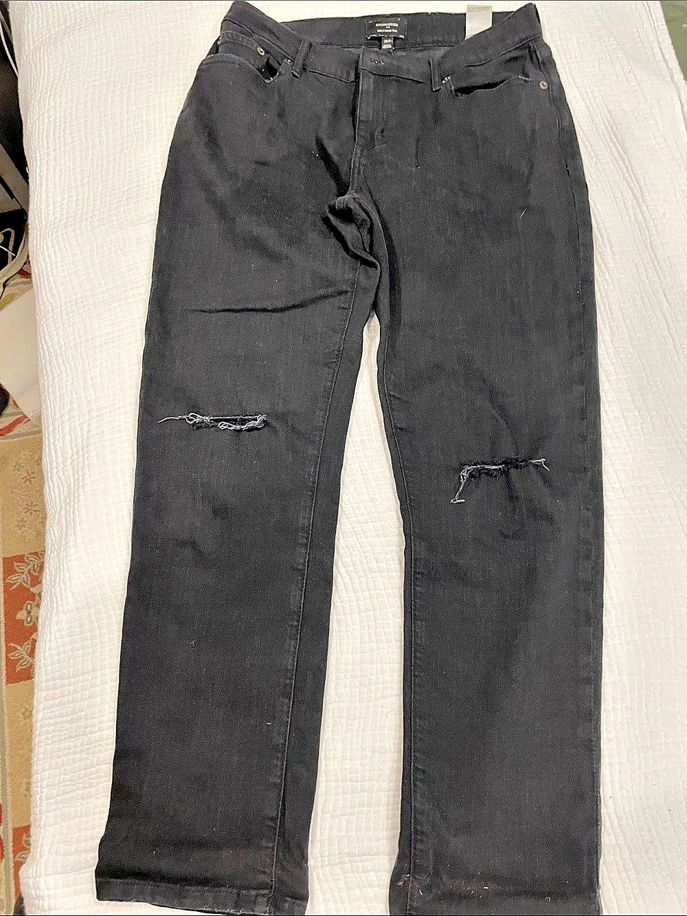 Banana Republic Girlfriend Jean Straight Leg Jeans in Black Waist 28